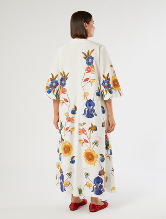 Poplin print dress - WHITE - Marina Rinaldi - 4