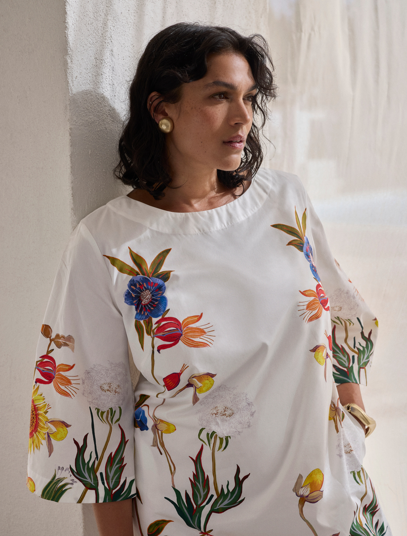 Abito in popeline con stampa - Marina Rinaldi