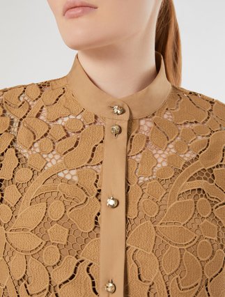 Macramé lace tunic - CAMEL - Marina Rinaldi - 5