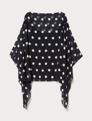Polka dot georgette tunic - Marina Rinaldi