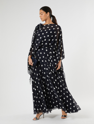Polka dot georgette tunic - Marina Rinaldi