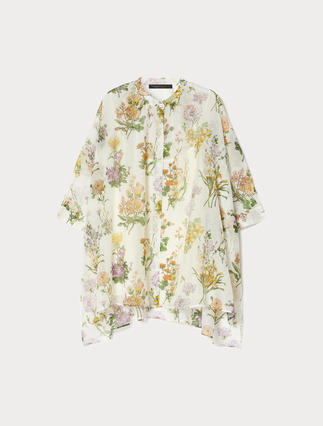 Casacca in voile di cotone e seta - Marina Rinaldi