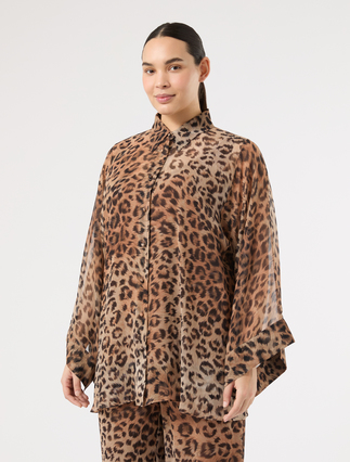 Kasack aus Seiden-Georgette - BRAUN