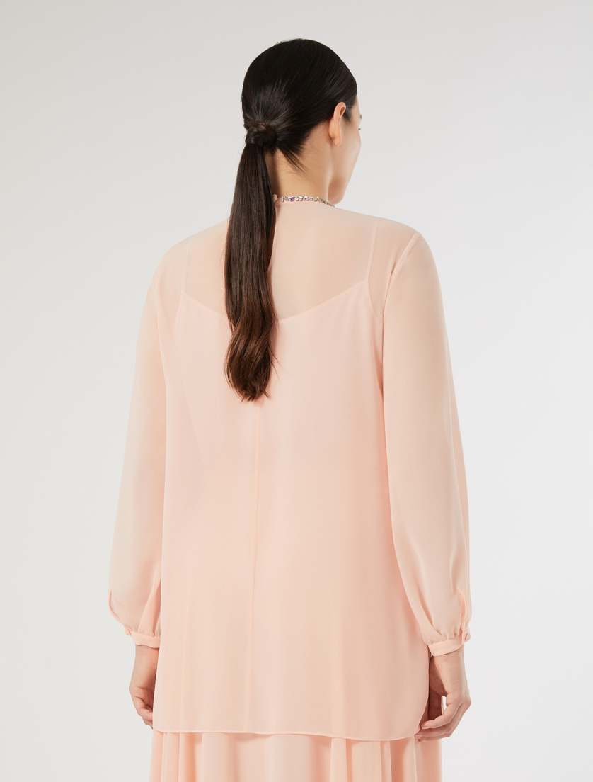 Embroidered georgette blouse - PINK - Marina Rinaldi - 4