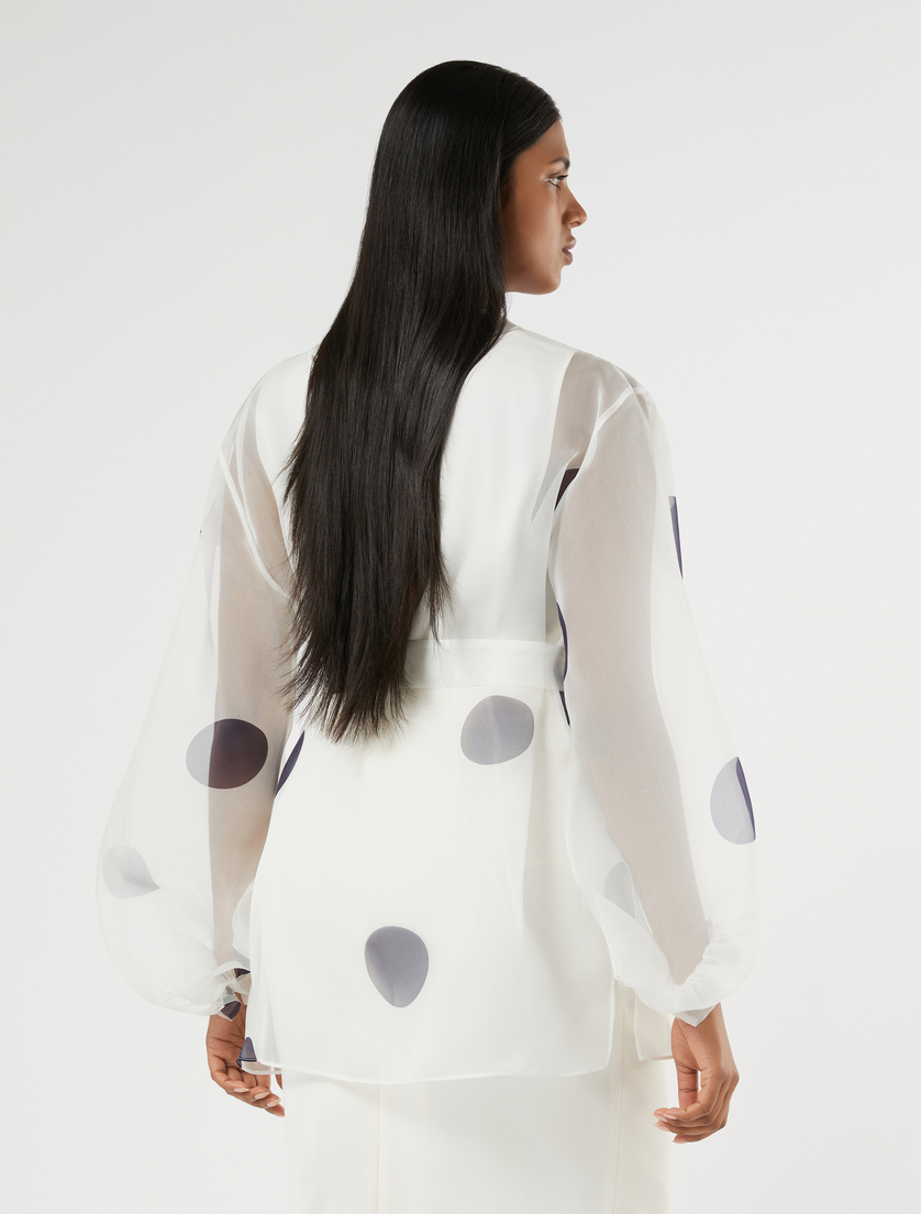 Silk organza tunic - IVORY - Marina Rinaldi - 4