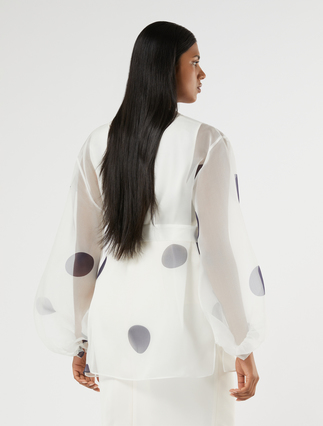 Silk organza tunic - IVORY - Marina Rinaldi - 4