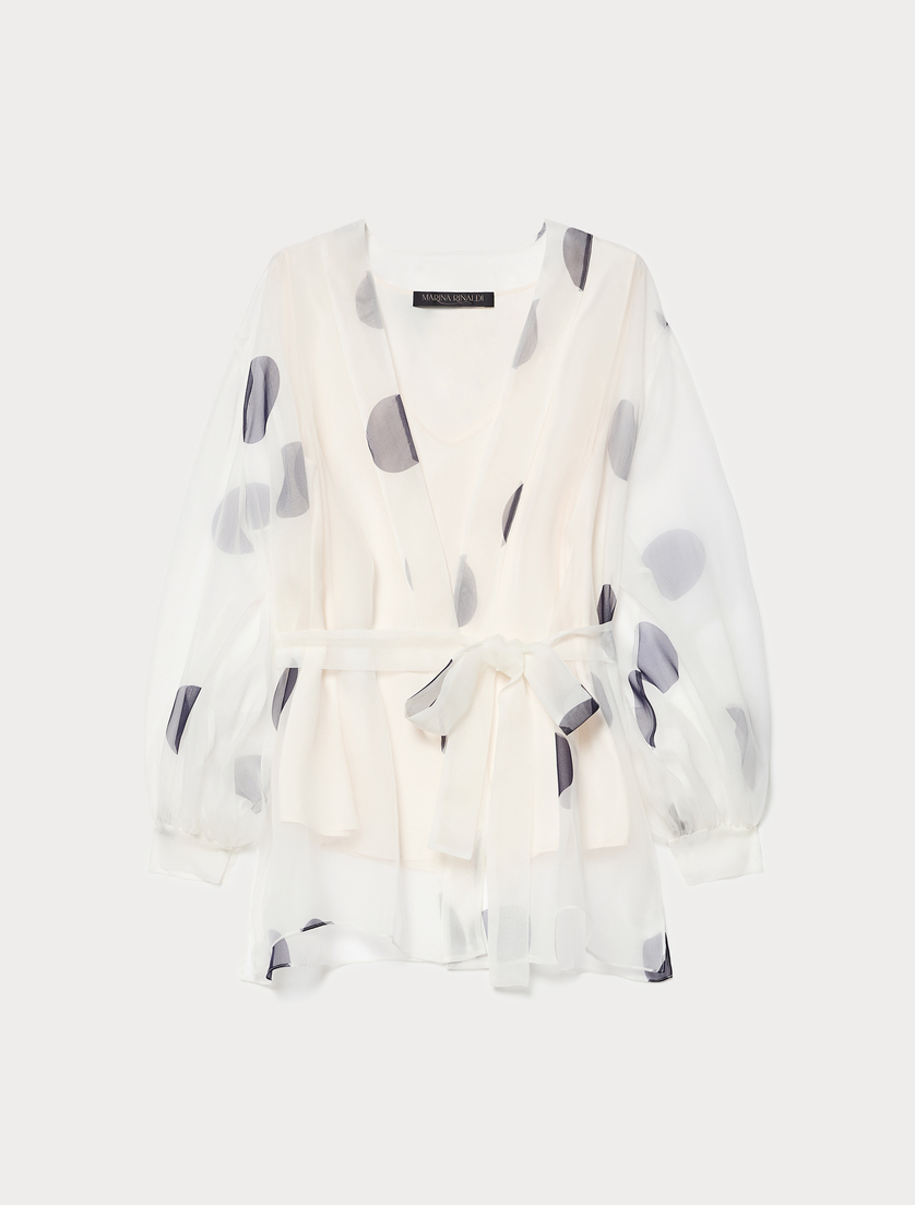 Silk organza tunic - IVORY - Marina Rinaldi