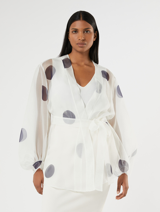 Silk organza tunic - IVORY