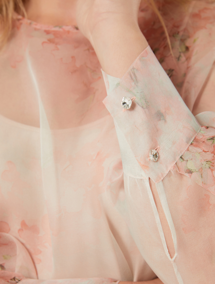 Silk organza blouse - PINK - Marina Rinaldi - 5