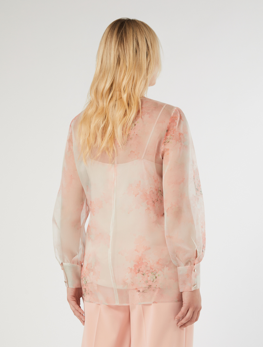 Silk organza blouse - PINK - Marina Rinaldi - 4