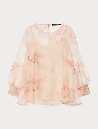 Silk organza blouse - Marina Rinaldi