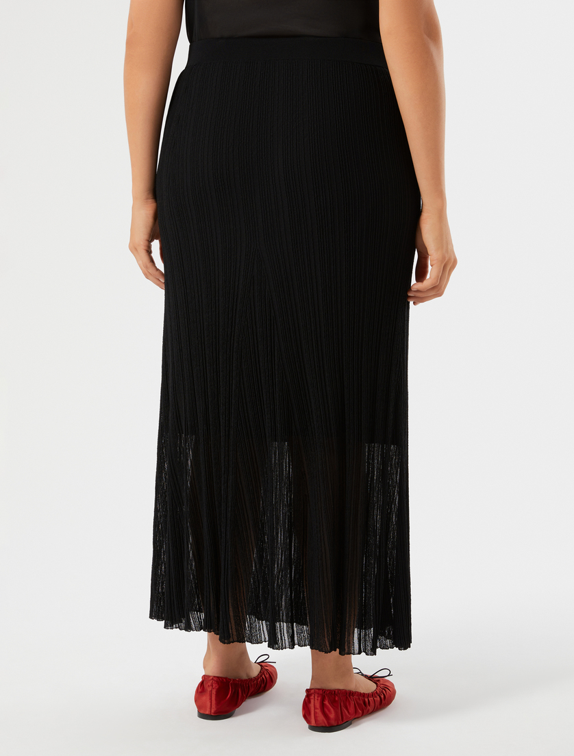 Viscose crepe skirt - BLACK - Marina Rinaldi - 4
