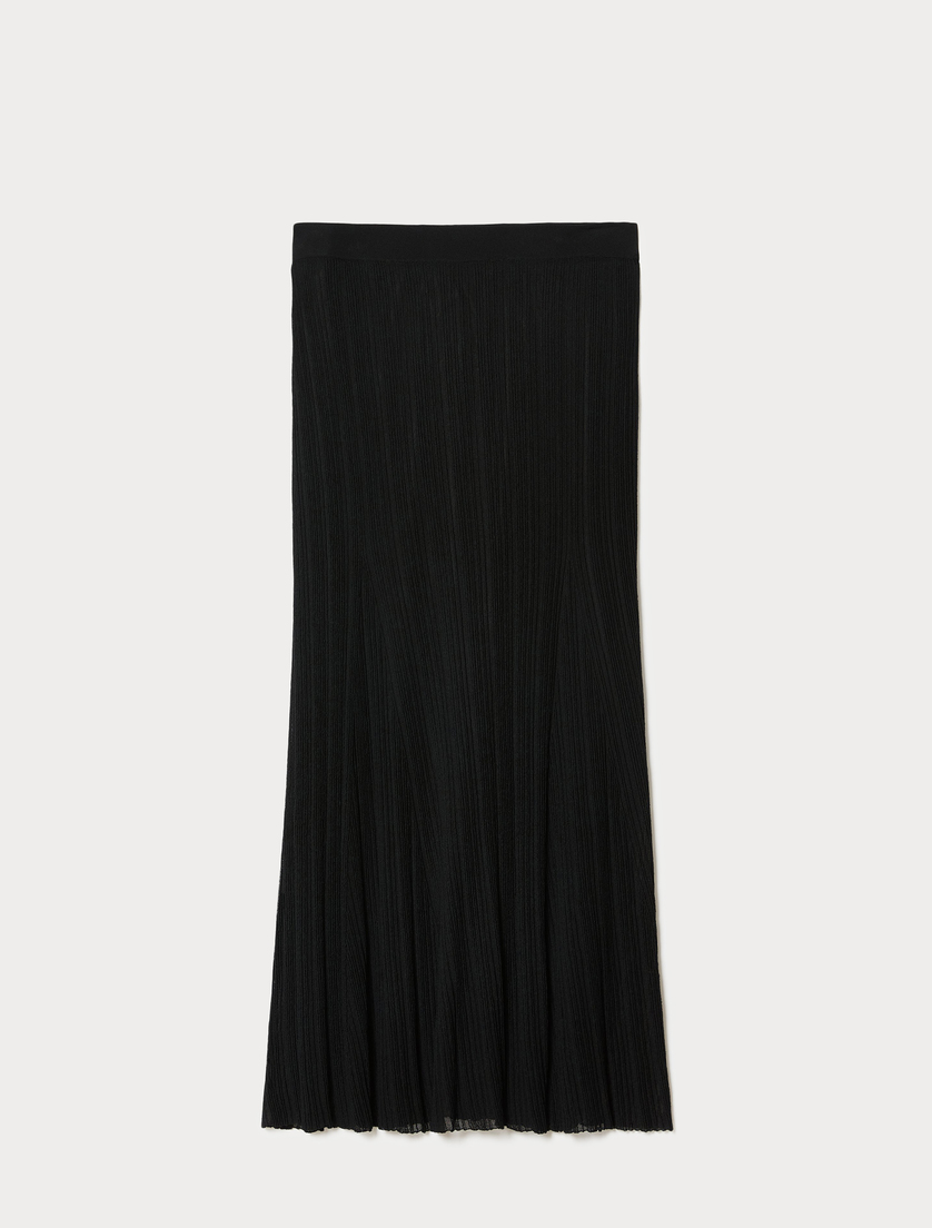 Viscose crepe skirt - BLACK - Marina Rinaldi