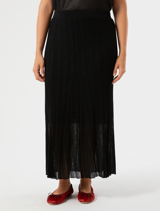 Rock aus Viskosekrepp - SCHWARZ