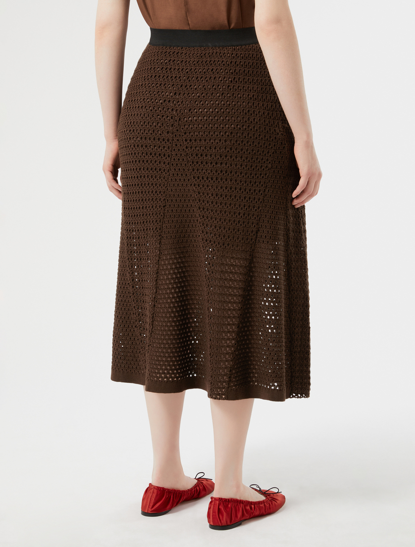 Rock aus reiner Baumwollgewebe - KAKAO - Marina Rinaldi - 4