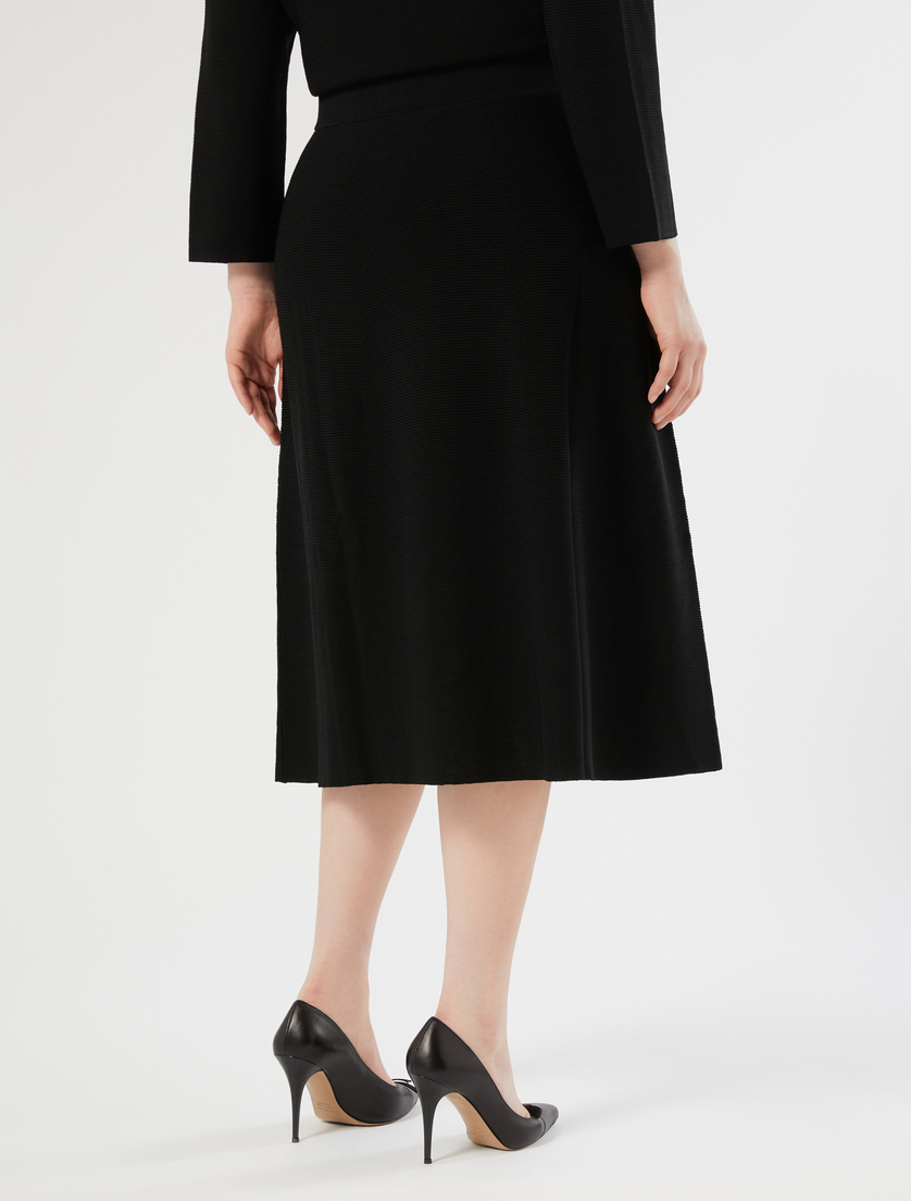 Viscose knit skirt - BLACK - Marina Rinaldi - 4