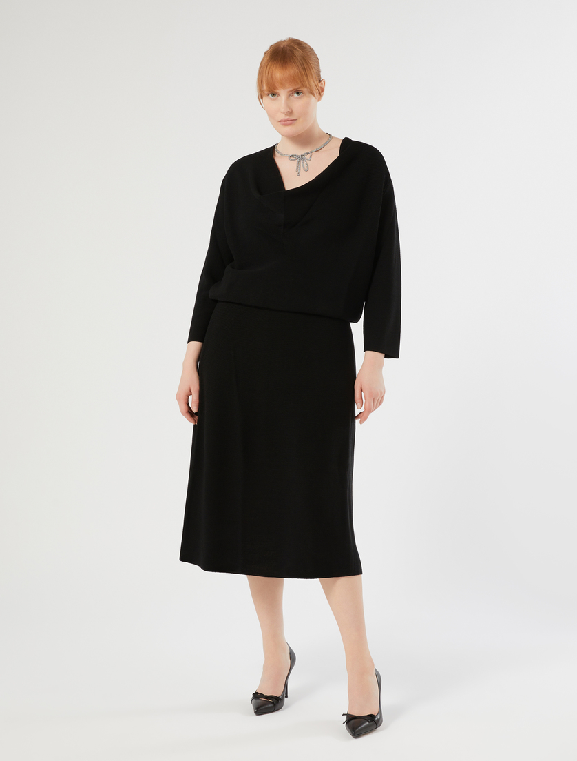 Viscose knit skirt - BLACK - Marina Rinaldi - 2