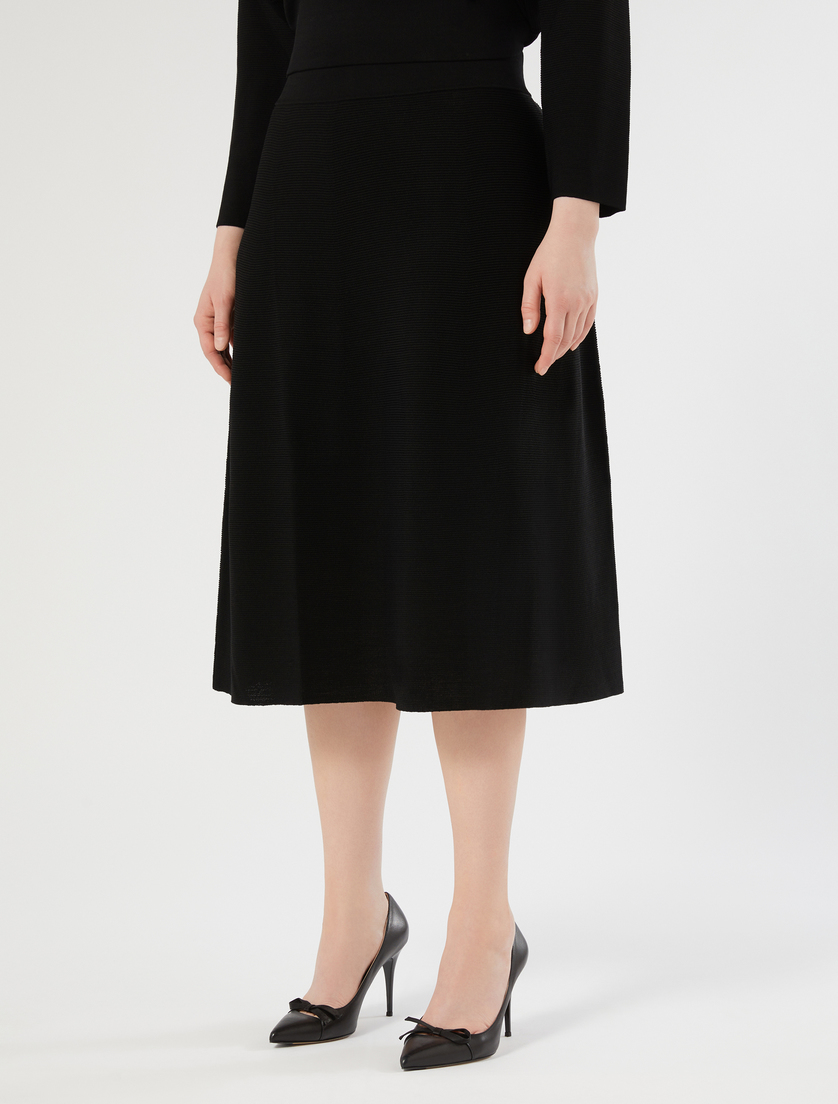 Viscose knit skirt - BLACK - Marina Rinaldi - 3