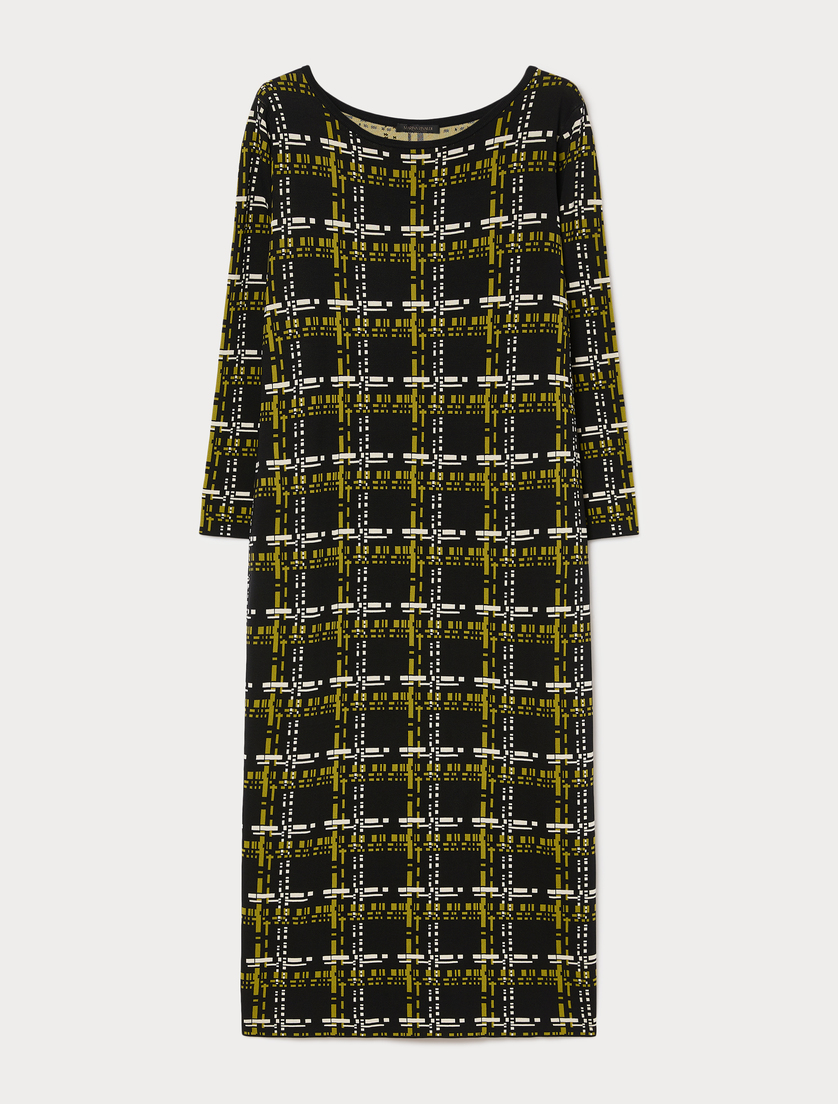 Jacquard-knit dress - BLACK - Marina Rinaldi
