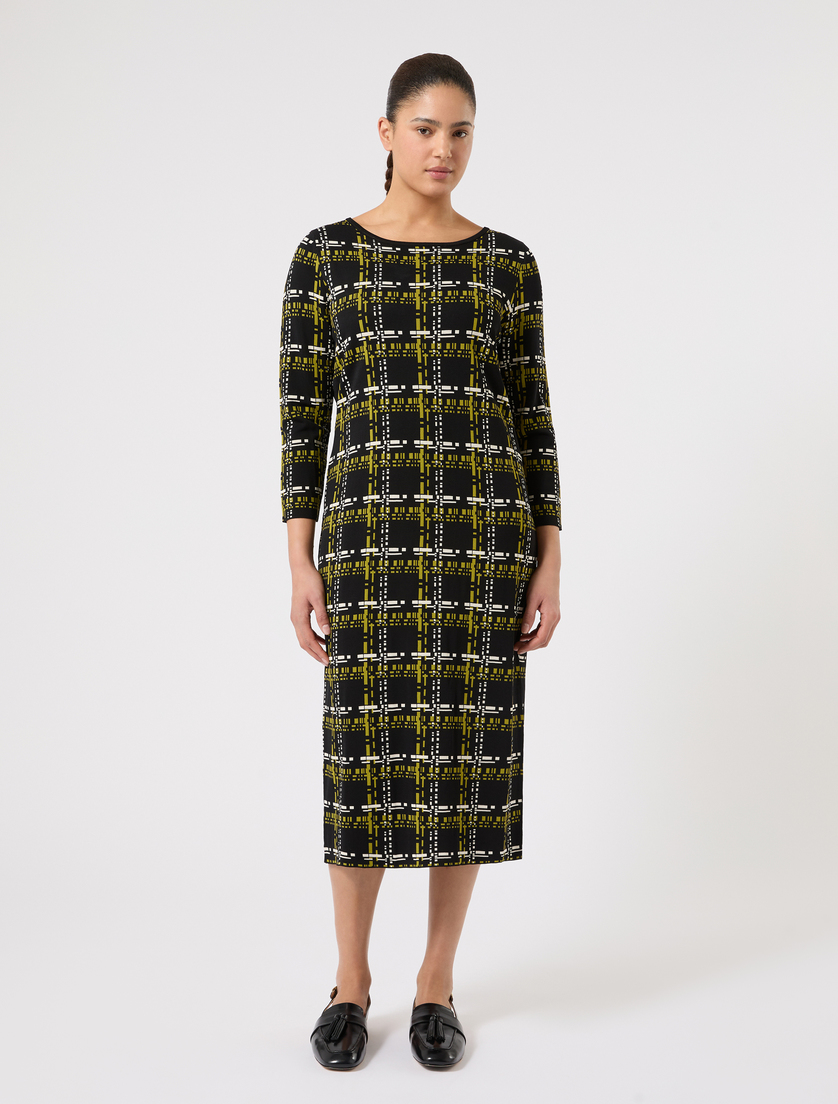 Jacquard-knit dress - BLACK - Marina Rinaldi - 3