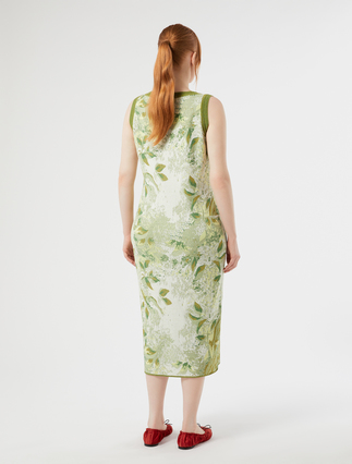 Embroidered jacquard dress - WHITE - Marina Rinaldi - 4