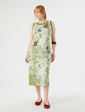 Abito jacquard con ricami - Marina Rinaldi
