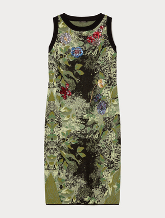 Embroidered jacquard dress - Marina Rinaldi