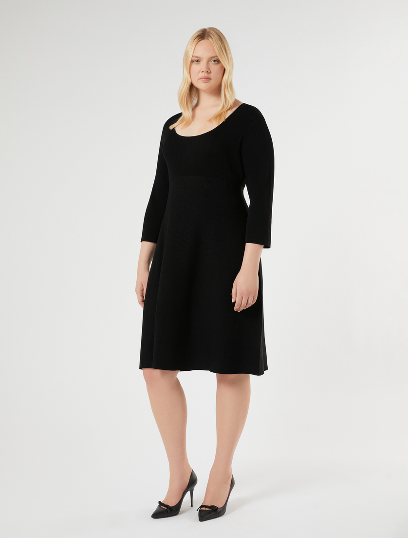 Viscose knit dress - BLACK - Marina Rinaldi - 6