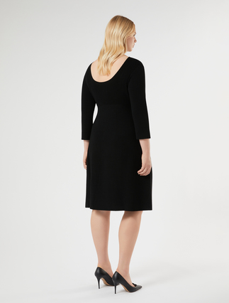 Viscose knit dress - BLACK - Marina Rinaldi - 4