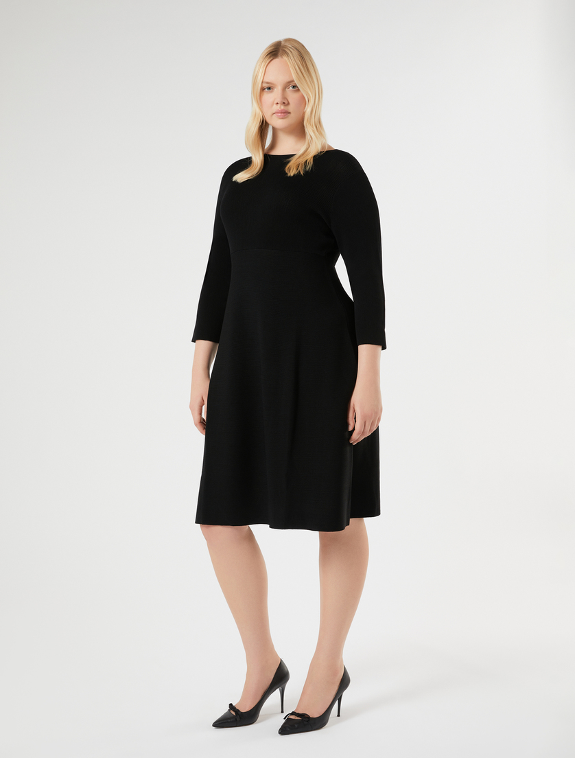 Viscose knit dress - BLACK - Marina Rinaldi - 3