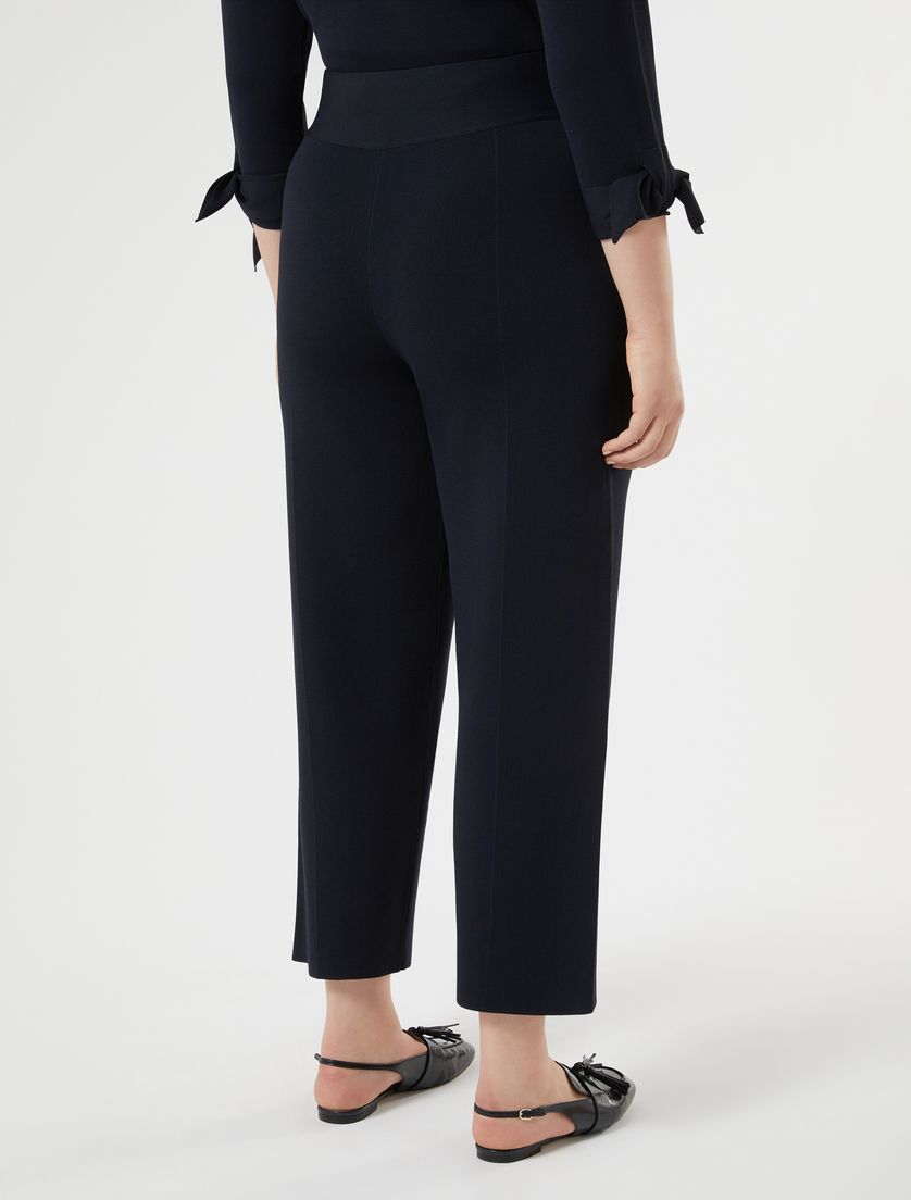 Pantaloni in maglia di viscosa - BLU NOTTE - Marina Rinaldi - 4