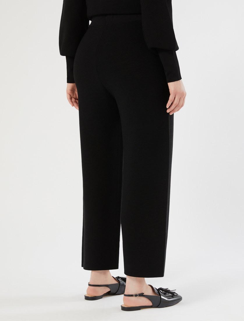 Viscose knit trousers - BLACK - Marina Rinaldi - 4