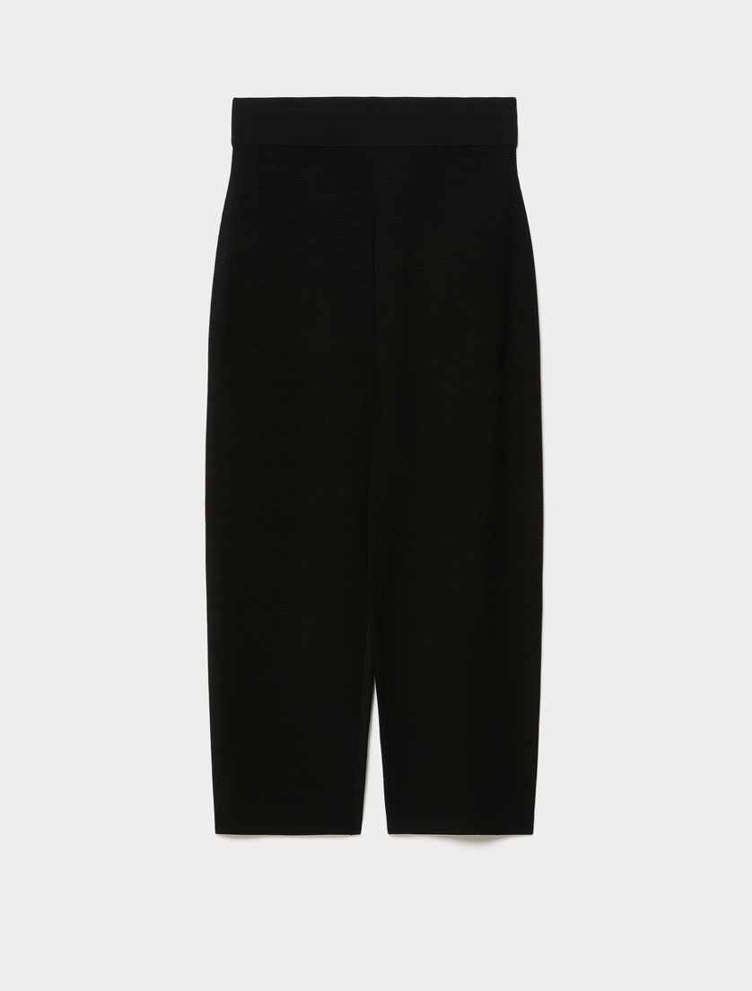 Viscose knit trousers - BLACK - Marina Rinaldi