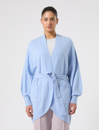 Cardigan in cachemire - AZZURRO
