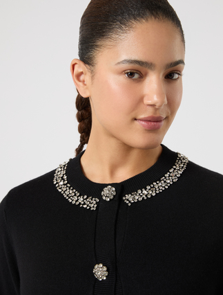 Silk and cashmere cardigan - BLACK - Marina Rinaldi - 5