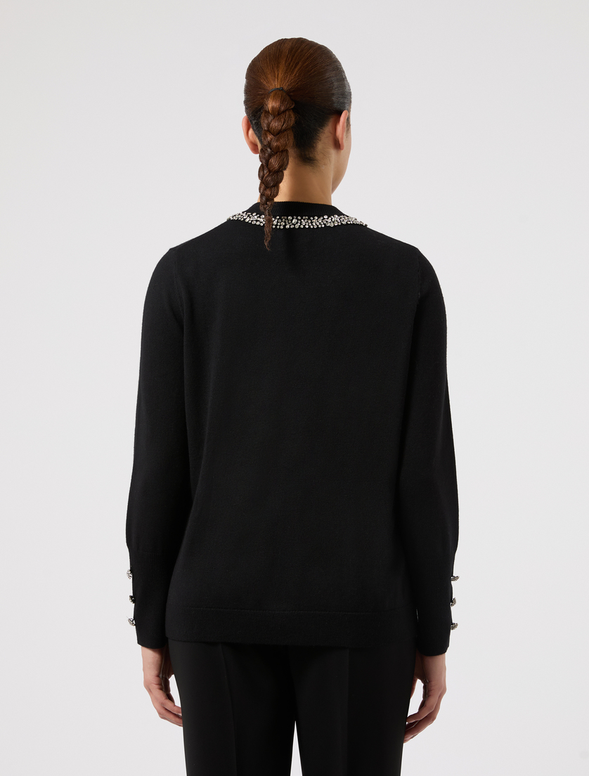 Cardigan in seta e cachemire - NERO - Marina Rinaldi - 4