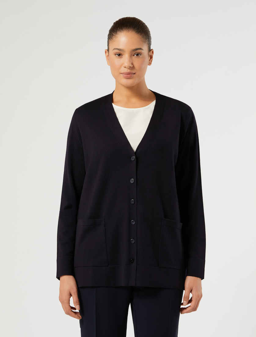 Wool cardigan - MIDNIGHTBLUE - Marina Rinaldi - 3