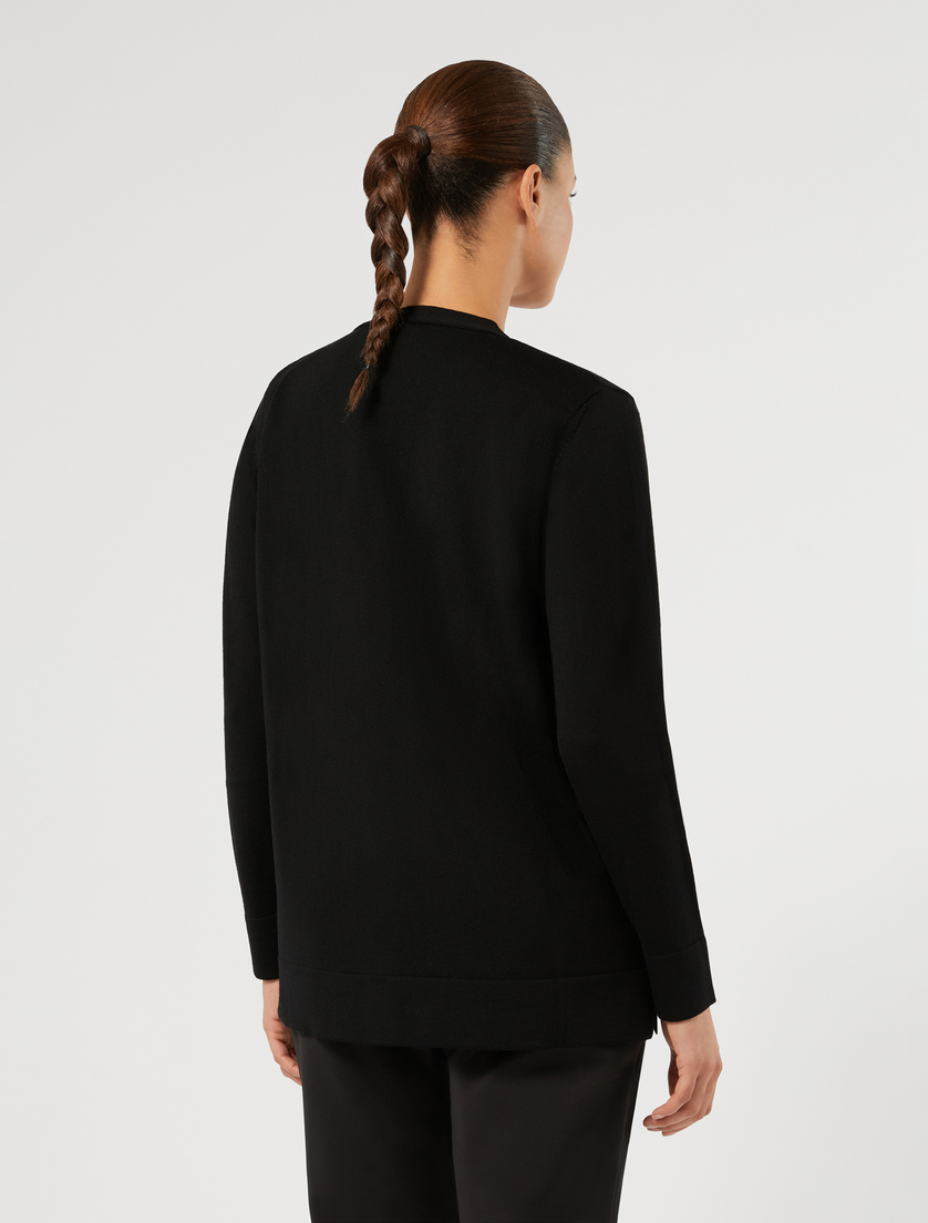Wool cardigan - BLACK - Marina Rinaldi - 4
