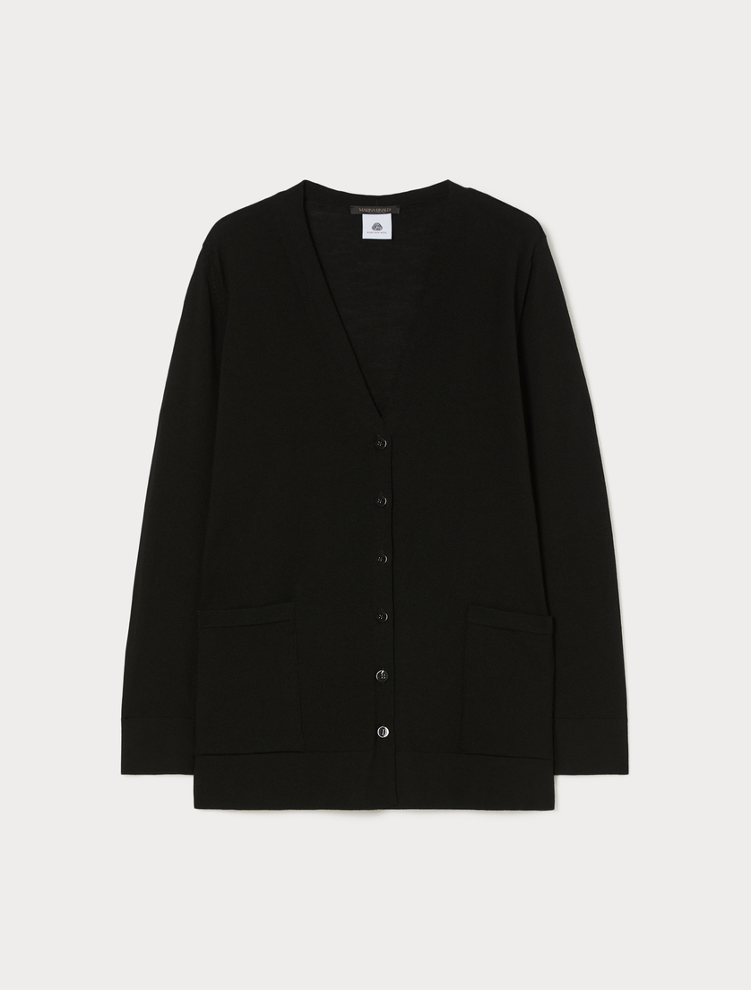 Wool cardigan - BLACK - Marina Rinaldi