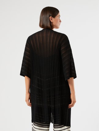 Viscose crepe cardigan - BLACK - Marina Rinaldi - 4