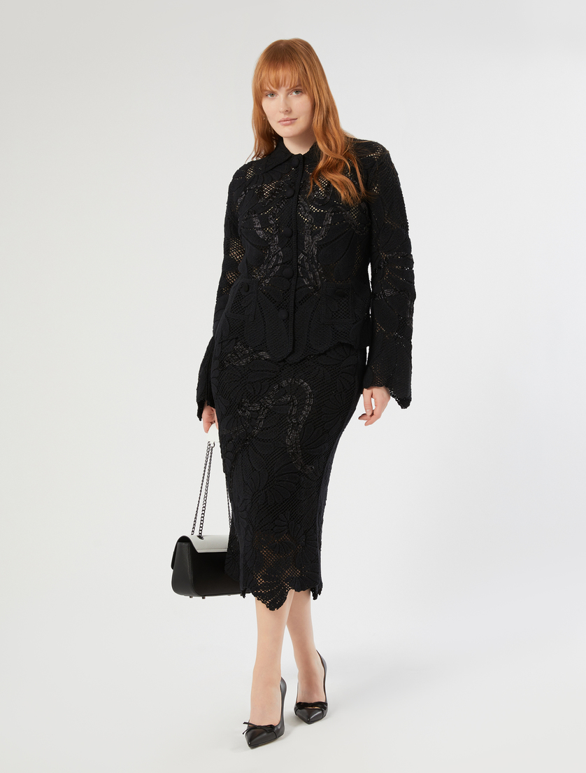 Embroidered cotton-blend cardigan - Marina Rinaldi