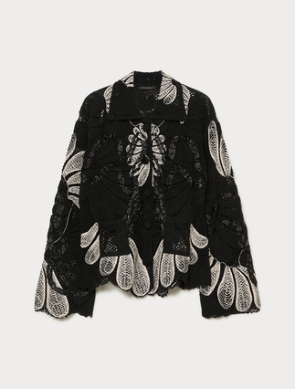 Embroidered cotton-blend cardigan - Marina Rinaldi