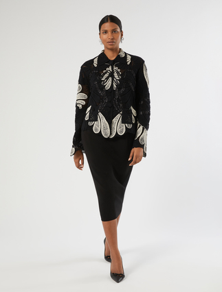 Embroidered cotton-blend cardigan - Marina Rinaldi