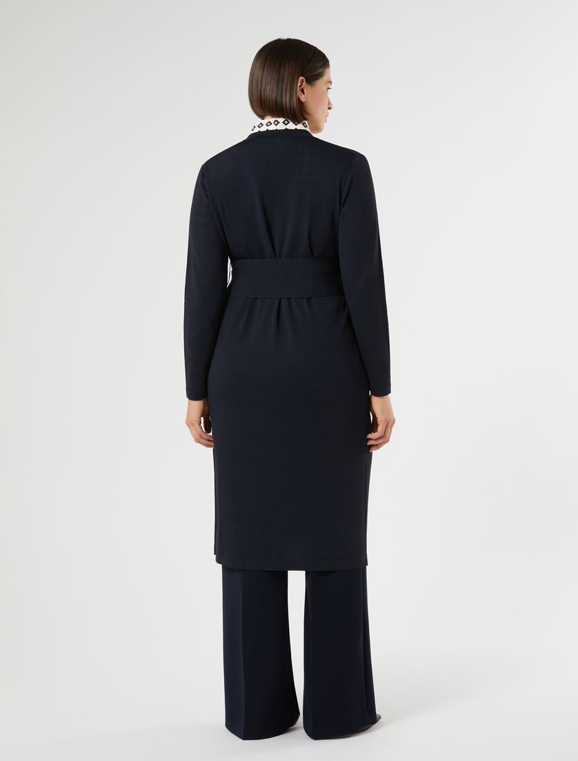 Long viscose cardigan - MIDNIGHTBLUE - Marina Rinaldi - 4