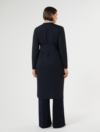 Long viscose cardigan - MIDNIGHTBLUE - Marina Rinaldi - 4