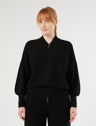 Viscose cardigan - BLACK