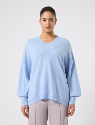 Cashmere sweater - LIGHT BLUE - Marina Rinaldi - 3