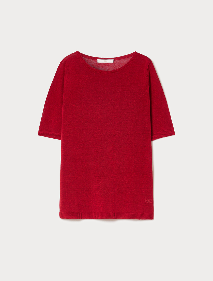 Maglia in misto lino - CILIEGIA - Marina Rinaldi