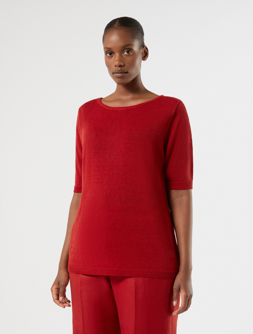 Maglia in misto lino - CILIEGIA - Marina Rinaldi - 3