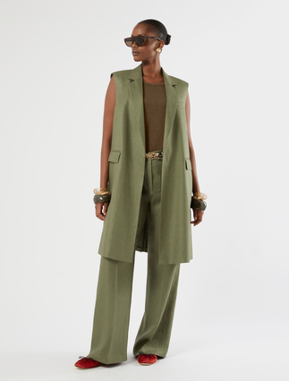 Linen-blend top - Marina Rinaldi